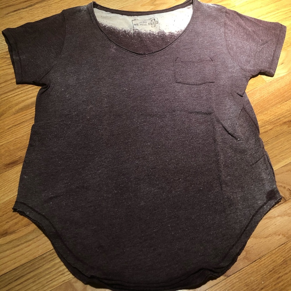 maroon free people t-shirt